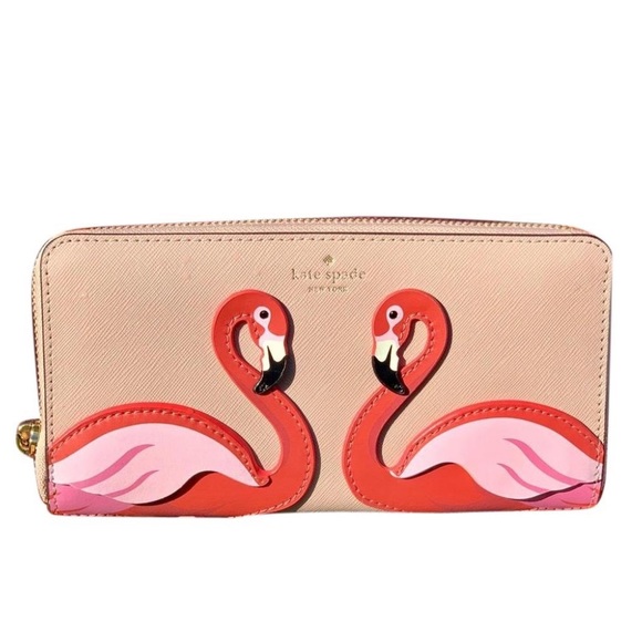 ▪️KATE SPADE▪️Large Wallet Flamingo By The Pool - Picture 6 of 6